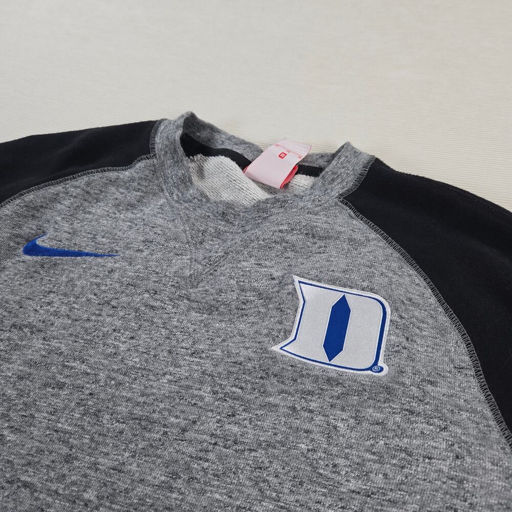 Nike Duke Blue Devils Grey Pullover Crewneck Sweatshirt Men's Size Medium